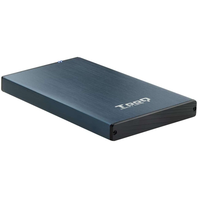Tooq Contenitore esterno per HDD/SDD da 2.5 fino a 9.5 mm SATA USB 3.0 - Blu navy metallizzato