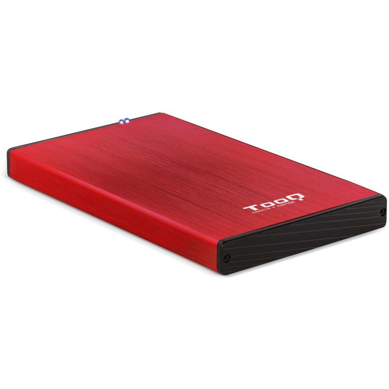 Tooq Contenitore esterno per HDD/SDD da 2.5 fino a 9.5 mm SATA USB 3.0 - Rosso