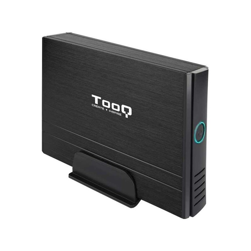Tooq Contenitore per HDD esterno SATA/IDE USB 2.0 da 3.5 con supporto - Nero