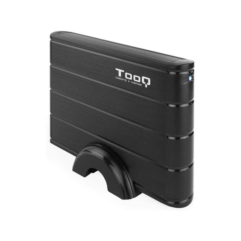 Tooq Contenitore per HDD esterno SATA USB 3.0 da 3.5 con supporto - Nero