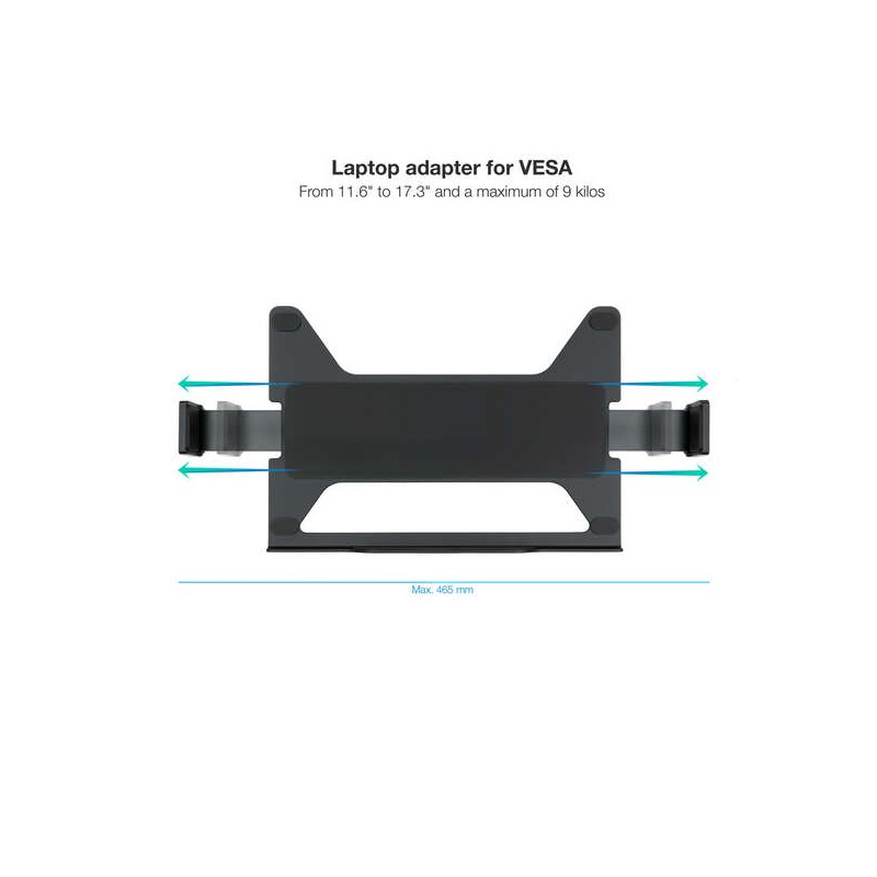 Supporto/adattatore per laptop Tooq per Vesa - nero