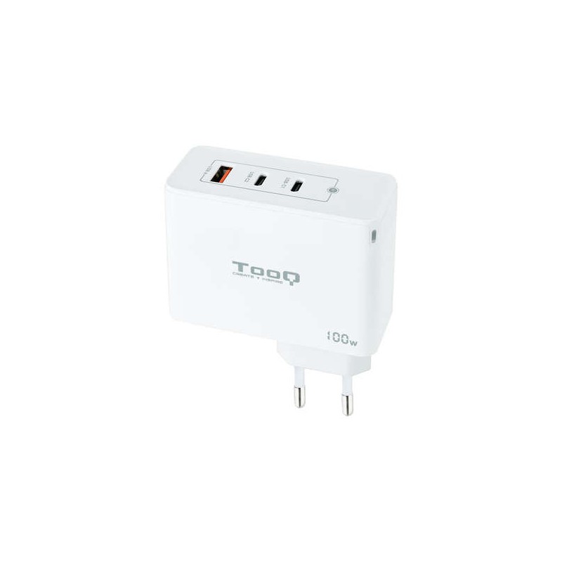 Caricatore da muro Tooq Gan 2xUSB-C/PD + USB-A/QC 100W