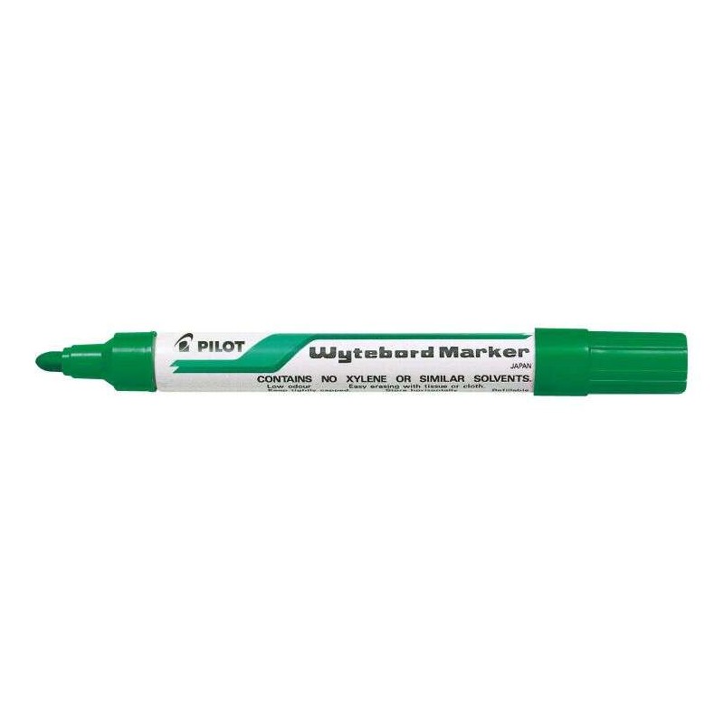 Pennarello per lavagna bianca Pilot - Punta rotonda da 4 mm - Linea da 1.8 mm - Cancellabile a secco - Colore verde