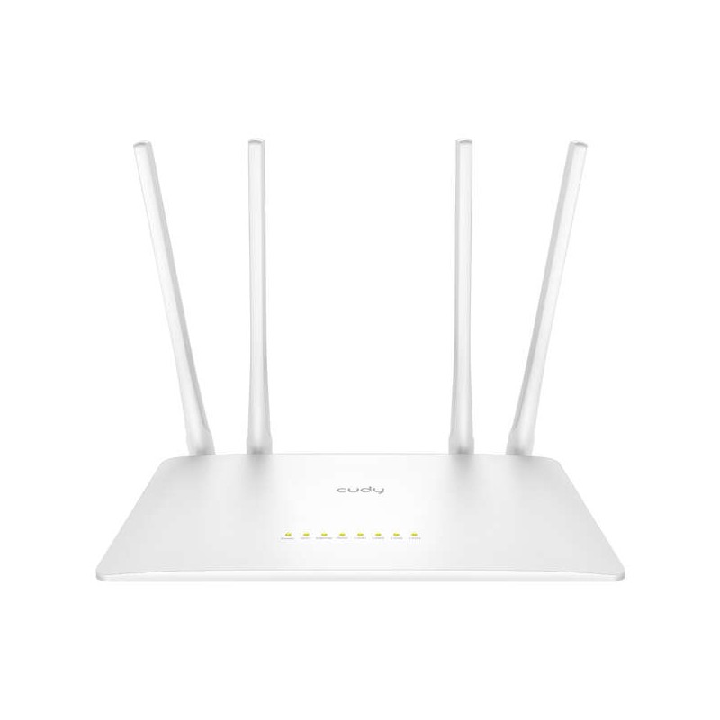 Cudy WR1200 Router WiFi Intelligente AC1200 Dual Band - 1 Porta Wan 100/10 Mbps e 4 Porte Lan 100/10 Mbps - 4 Antenne Esterne