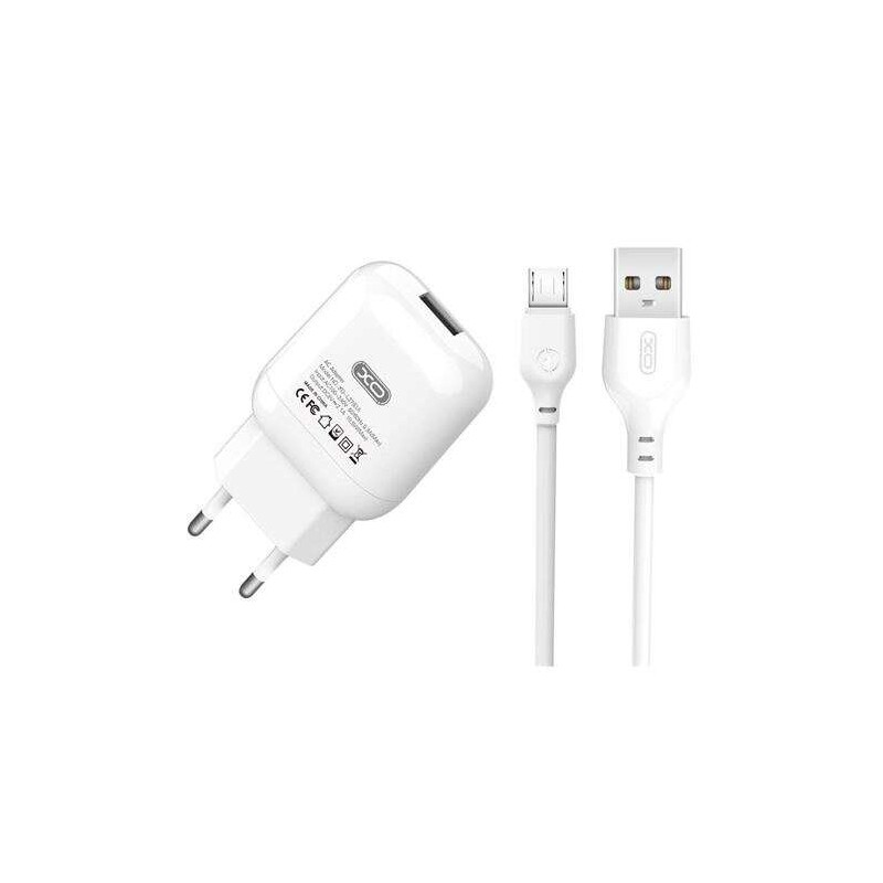 Pacchetto caricabatterie USB XO L37 + cavo da USB a MicroUSB