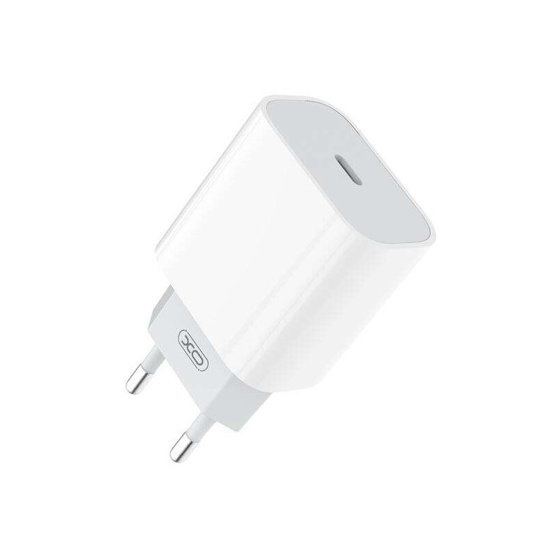 Caricabatterie per smartphone XO - Ricarica rapida - 20 W - Tipo C - Protezione da sovratensione - Colore bianco