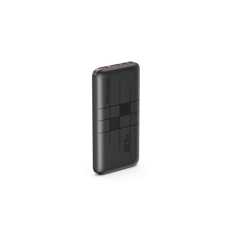 XO Powerbank PR187 10000mAh con ricarica rapida da 22.5 W - Schermo LCD - 1x USB-C 20 W. 2x USB - Colore nero