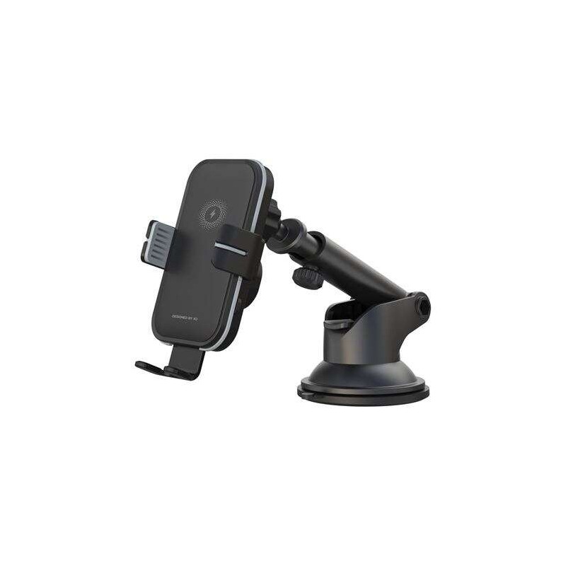 Supporto per auto con chiusura automatica XO + Base di ricarica wireless 15W WX027