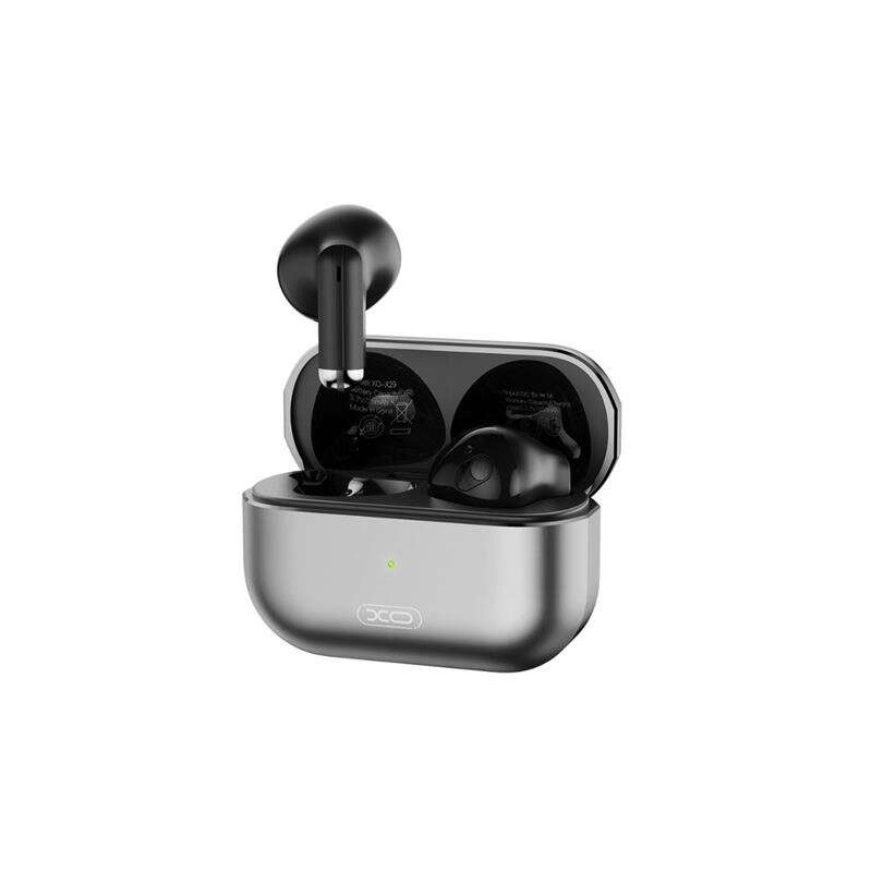 Cuffie XO Bluetooth 5.3 - Custodia in Alluminio - Fino a 5 Ore di Musica - Cavo di Ricarica Tipo C - Colore Nero