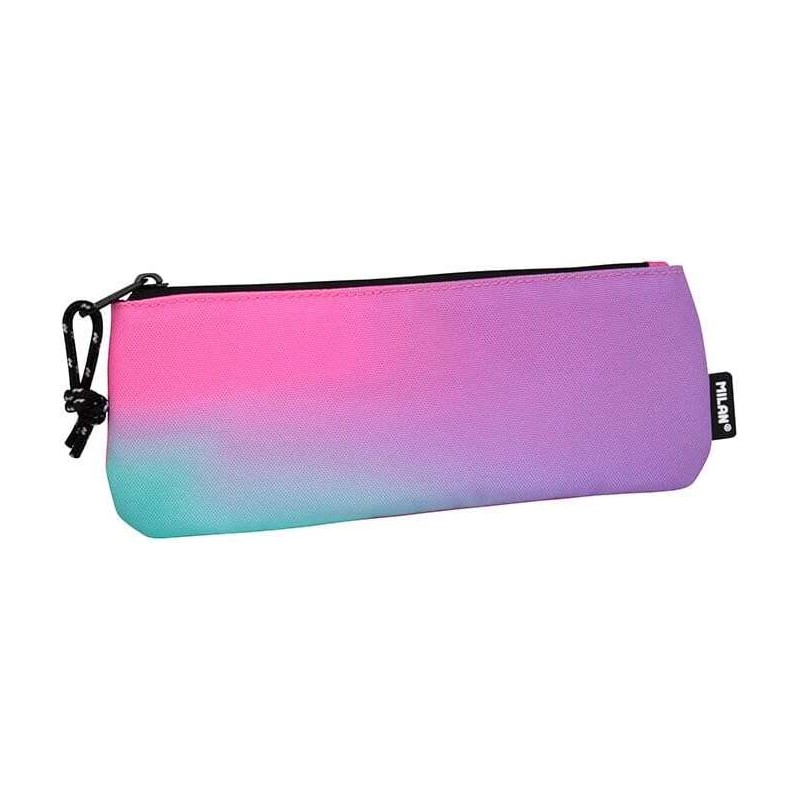 Astuccio piatto rettangolare piccolo Milan Sunset - Tessuto resistente a rotture e strappi - Misure 23x9x1.3 cm - Colore Rosa