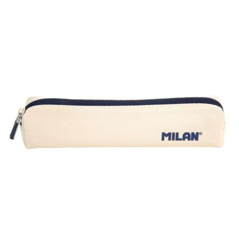 Astuccio Mini Rotondo Serie Milan 1918 - Tessuto Resistente a Rotture e Strappi - Misure 20.5x4.5x5cm - Colore Beige