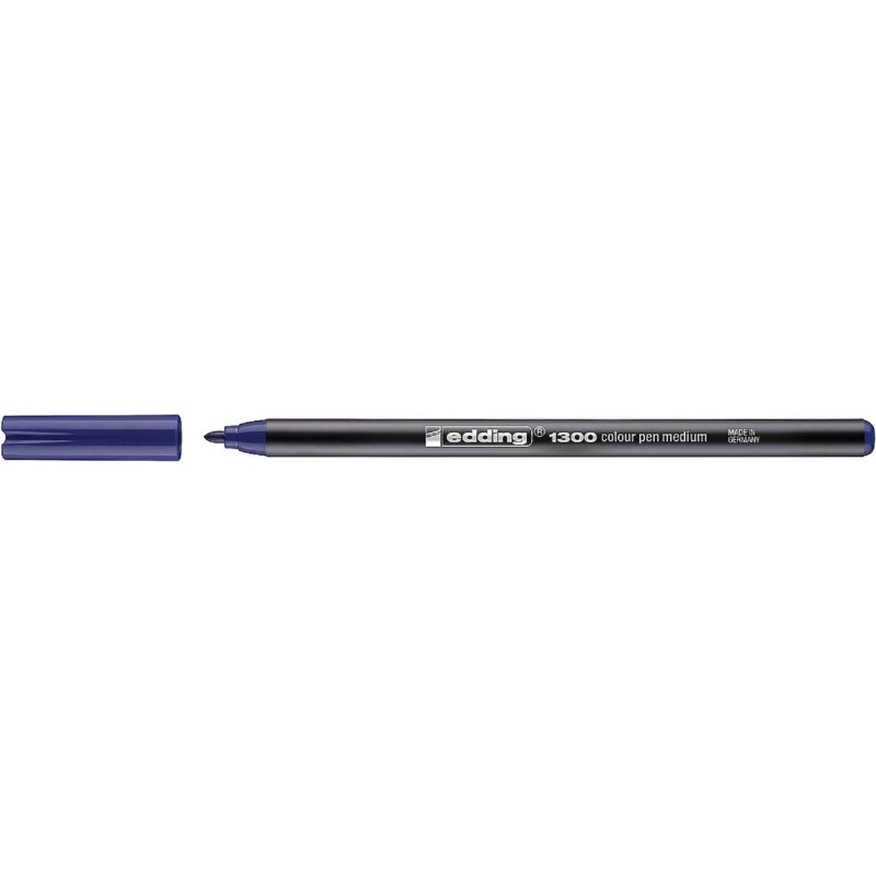 Pennarello Edding 1300 - Punta rotonda - Tratto 2 mm. - Inchiostro a base d'acqua - Colore blu