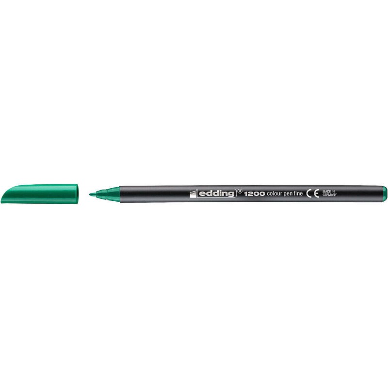 Pennarello Edding 1300 - Punta rotonda - Tratto 2 mm. - Inchiostro a base d'acqua - Colore verde