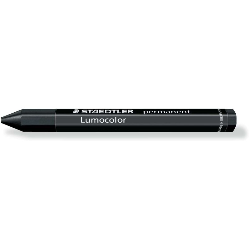 Staedtler Lumocolor Permanent Omnigraph 236 Cera permanente esagonale - Resistente all'acqua - Diametro 12 mm circa - Colore ner