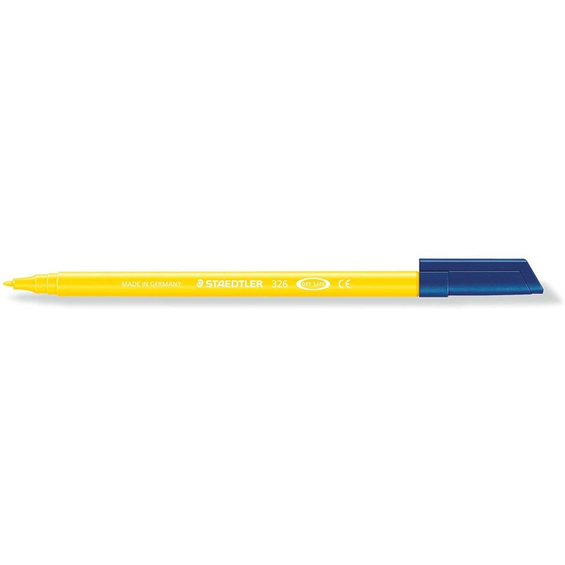 Staedtler Noris 326 Pennarello a punta fine - Tratto 1 mm circa - Vaschetta a base d'acqua - Colore giallo