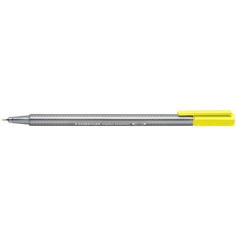 Staedtler Triplus Fineliner 334 Pennarello Punta Fine - Tratto da 0.3 mm - Inchiostro a base d'acqua - Colore Giallo Chiaro