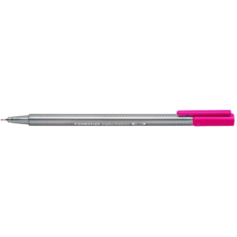 Staedtler Triplus Fineliner 334 Pennarello Punta Fine - Linea da 0.3 mm - Inchiostro a base d'acqua - Colore Magenta