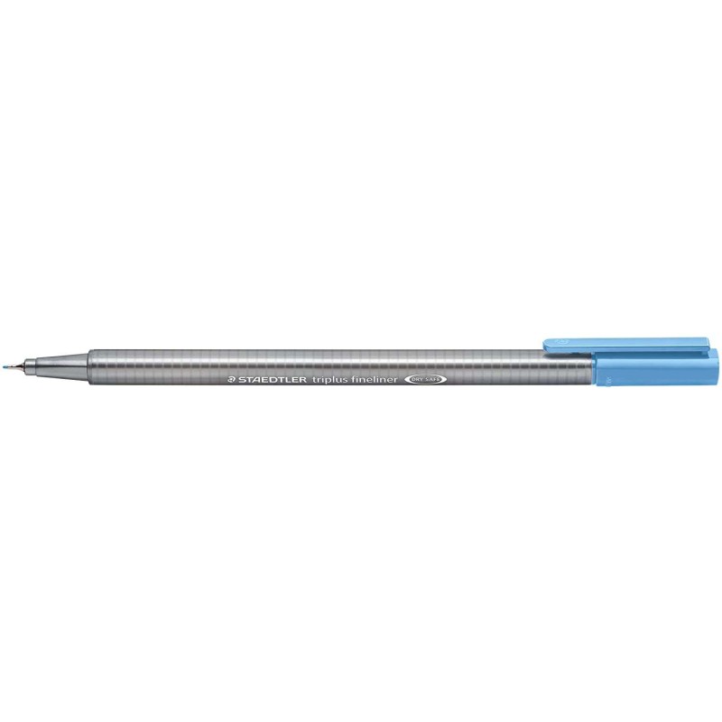Staedtler Triplus Fineliner 334 Pennarello Punta Fine - Tratto 0.3 mm - Inchiostro a base d'acqua - Colore Blu Cielo