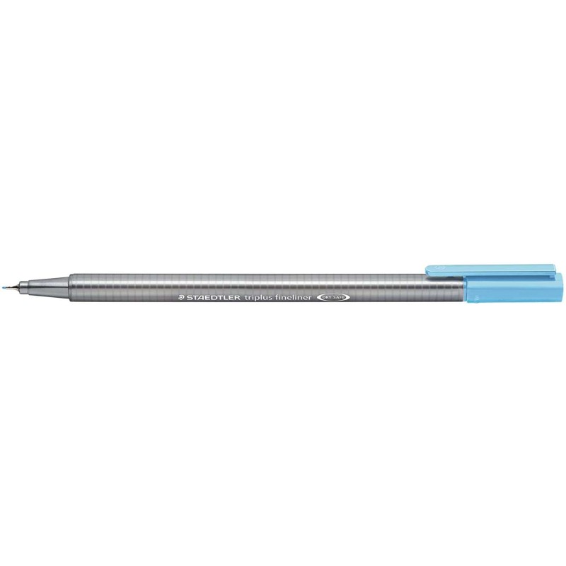 Staedtler Triplus Fineliner 334 Pennarello Punta Fine - Tratto 0.3 mm - Inchiostro a base d'acqua - Colore Blu Acqua