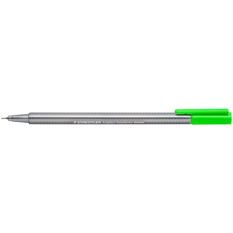 Staedtler Triplus Fineliner 334 Pennarello Punta Fine - Tratto da 0.3 mm - Inchiostro a base d'acqua - Colore Verde Neon