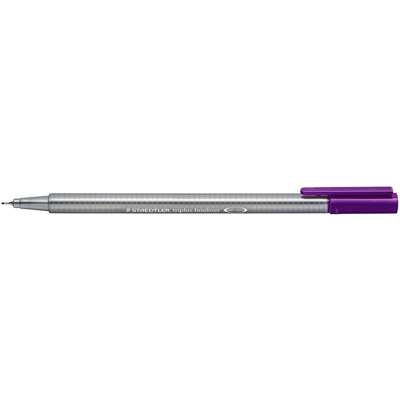 Staedtler Triplus Fineliner 334 Pennarello Punta Fine - Tratto da 0.3 mm - Inchiostro a base d'acqua - Colore Viola