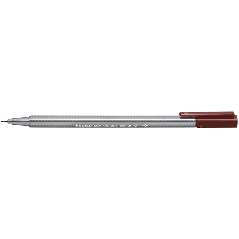 Staedtler Triplus Fineliner 334 Pennarello Punta Fine - Tratto da 0.3 mm - Inchiostro a base d'acqua - Colore Marrone Cioccolato