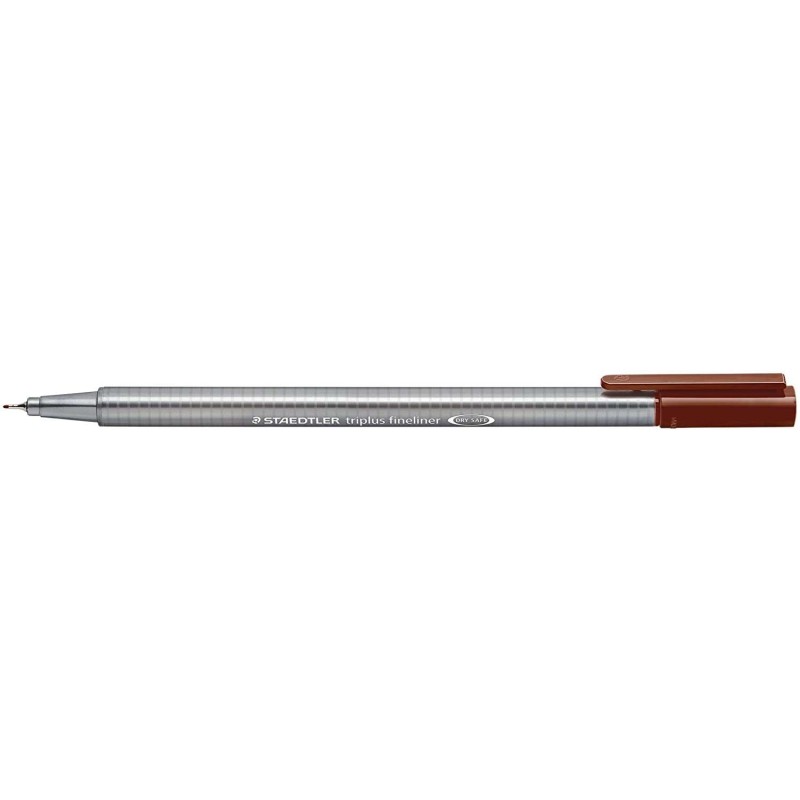 Staedtler Triplus Fineliner 334 Pennarello Punta Fine - Linea da 0.3 mm - Inchiostro a base d'acqua - Colore Marrone Van Dyck