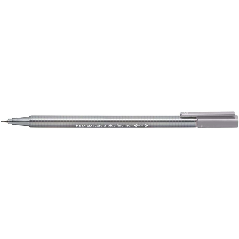 Staedtler Triplus Fineliner 334 Pennarello Punta Fine - Tratto da 0.3 mm - Inchiostro a base d'acqua - Colore Grigio Pietra