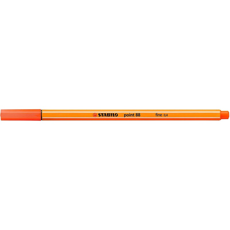 Pennarello Stabilo Point 88 con punta a fibra fine - Tratto da 0.4 mm - Inchiostro a base d'acqua - Colore vermiglio pallido