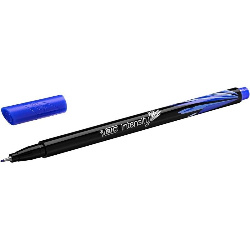 Pennarello Bic Intensity Fine da 0.8 mm. tratto da 0.4 mm. inchiostro a base d'acqua. colore blu