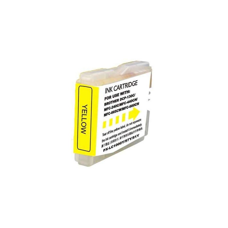 Cartuccia d'inchiostro generica gialla Brother LC1000XL/LC970XL - Sostituisce LC1000Y/LC970Y