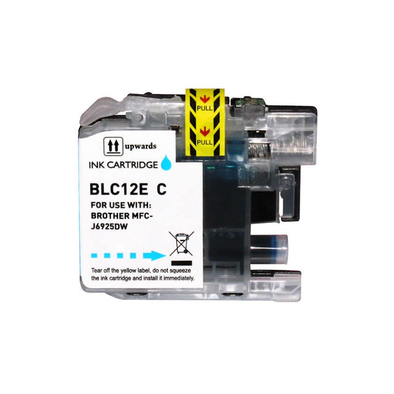 Cartuccia d'inchiostro generica Brother LC12E ciano - Sostituisce LC12EC