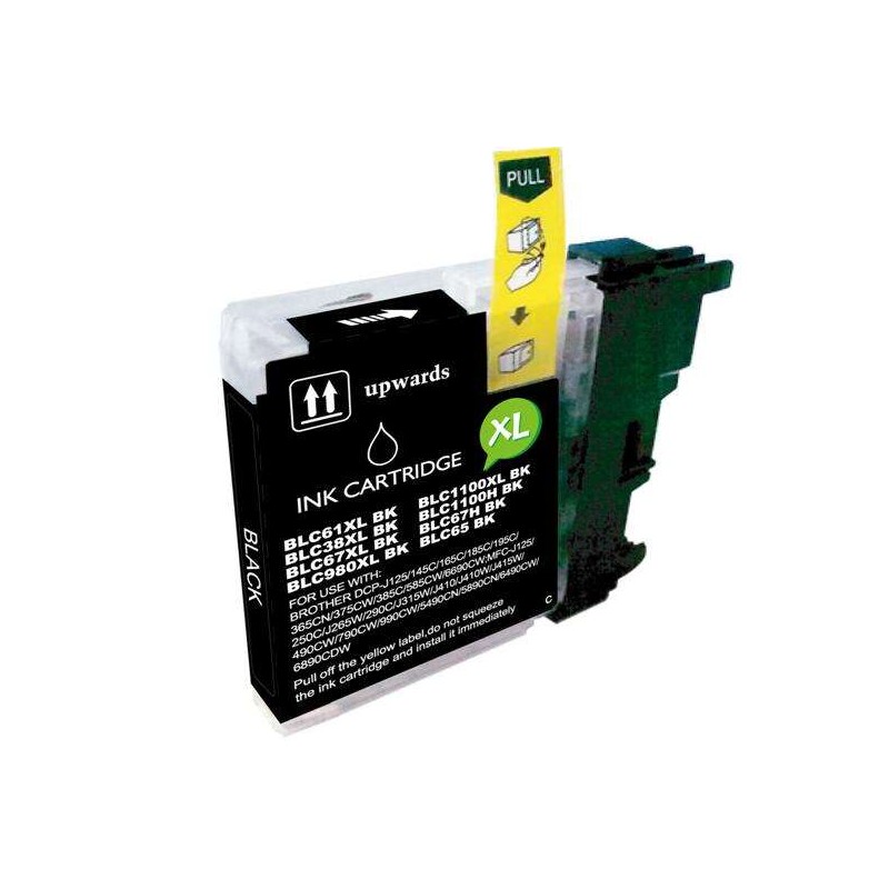 Cartuccia d'inchiostro generica nera Brother LC980XL/LC1100XL/LC985XL - Sostituisce LC980BK/LC1100BK/LC985BK