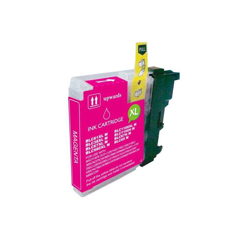 Cartuccia d'inchiostro generica magenta Brother LC980XL/LC1100XL/LC985XL - Sostituisce LC980M/LC1100M/LC985M