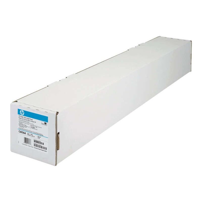 Rotolo di carta per plotter HP - Bianco brillante per getto d'inchiostro - 914 mm x 45.7 m - 90 g