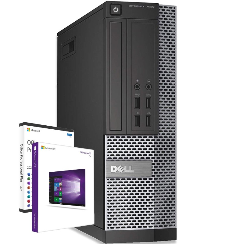 Dell Optiplex 7020 SFF Computer Intel i7-4770 Ram 16GB SSD 480GB DVD-ROM Windows 10 Office 2021 (Ricondizionato Grado A)