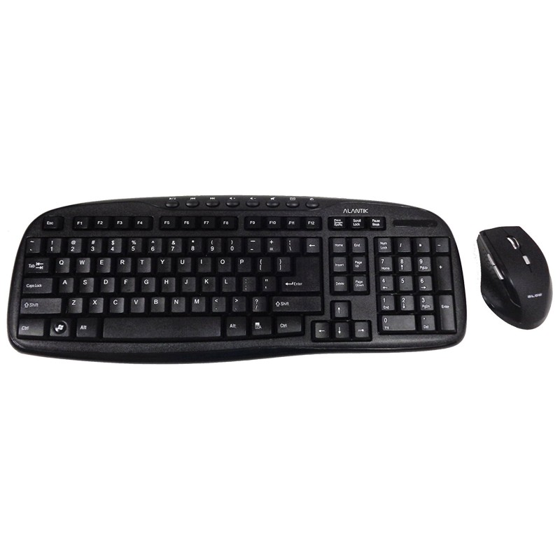 Kit Tastiera Mouse Wireless Alantik KBMOW1 Nero