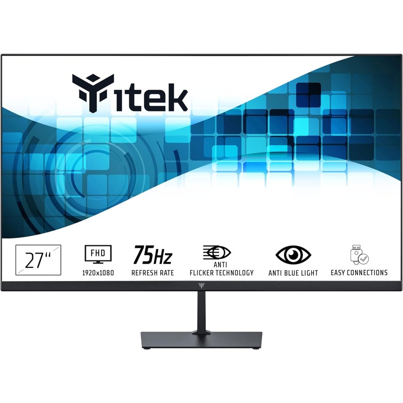ITEK Monitor GWF 27 Full HD. VA. 75Hz. 16:9. 5ms. HDMI. VGA. Audio Out. LBL. Slim. Frameless