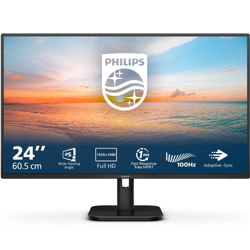 Philips Monitor Led 23.8 (24) 24E1N1100A Full HD IPS 4ms 100Hz Speaker Nero