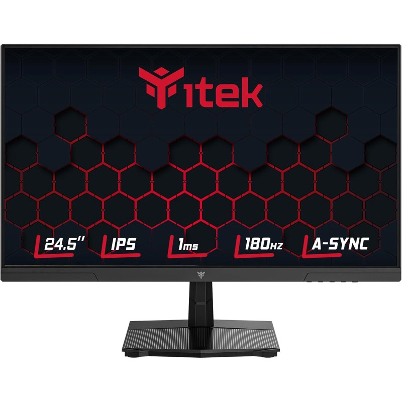 ITEK Monitor GGF 24.5. FHD 1920x1080. IPS. 180Hz. 16:9. 1ms. HDMI. DP. HDR. Adaptive Sync