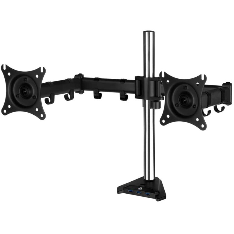 ARCTIC Z2 PRO (Gen 3) Supporto Staffa Montaggio VESA Da Tavolo Per Doppio Monitor Fino a 29/34 + Hub USB 3.0