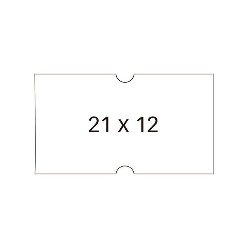Apli Confezione da 6000 etichette bianche per etichettatrici di prezzi a 1 riga - Formato 21 x 12 mm - 6 rotoli da 1000 