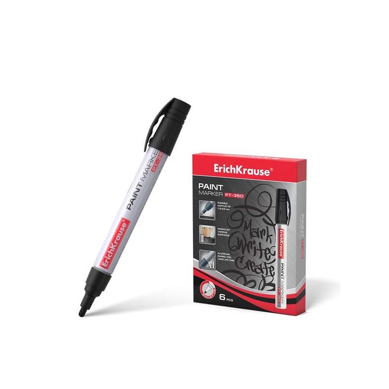 Pennarello Erichkrause Pt-350 - Sistema di alimentazione dell'inchiostro a valvola - Corpo robusto in alluminio - Punta 
