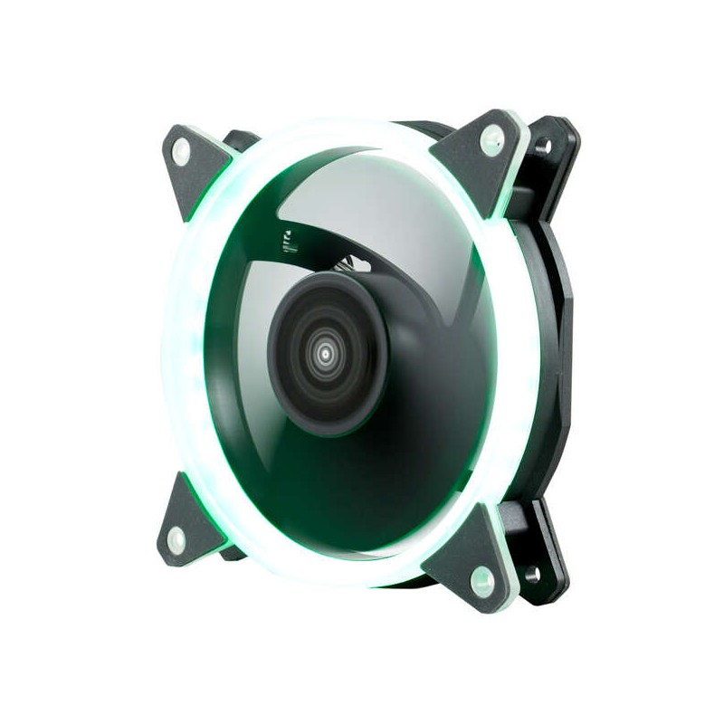 Ventola Unykach Candy 20 Green 120mm con illuminazione verde - Velocità massima 1400rpm - Colore nero. 1400 giri al min