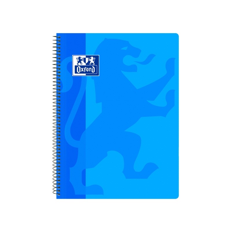 Taccuino a spirale Oxford School Classic Copertina in plastica Taccuino a spirale Folio 4x4 - 80 fogli - Turchese
