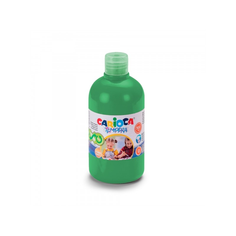 Bottiglia di tempera Carioca - 500 ml - Colori super lavabili - Facili da miscelare - Applicabile su materiali porosi - 