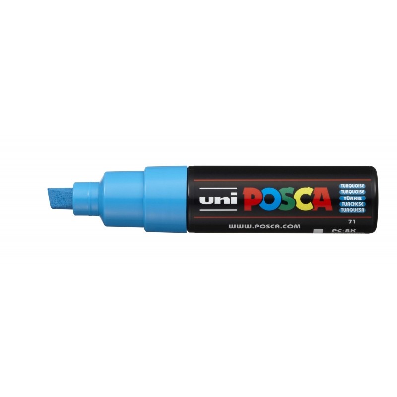 Posca PC-8K Pennarello - Punta smussata acrilica 8 mm - Inchiostro a base d'acqua - Resistente alla luce - Non permanent