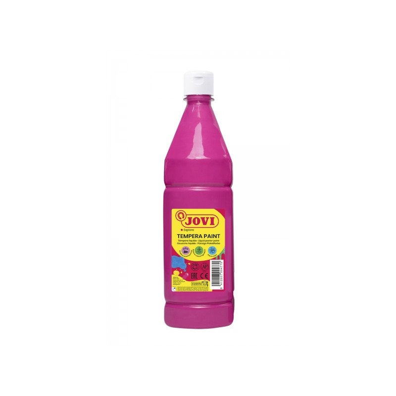 Jovi Tempera Paint Vernice a tempera liquida 1000ml - A base d'acqua - Pronta all'uso - Alto potere coprente - Asciugatu