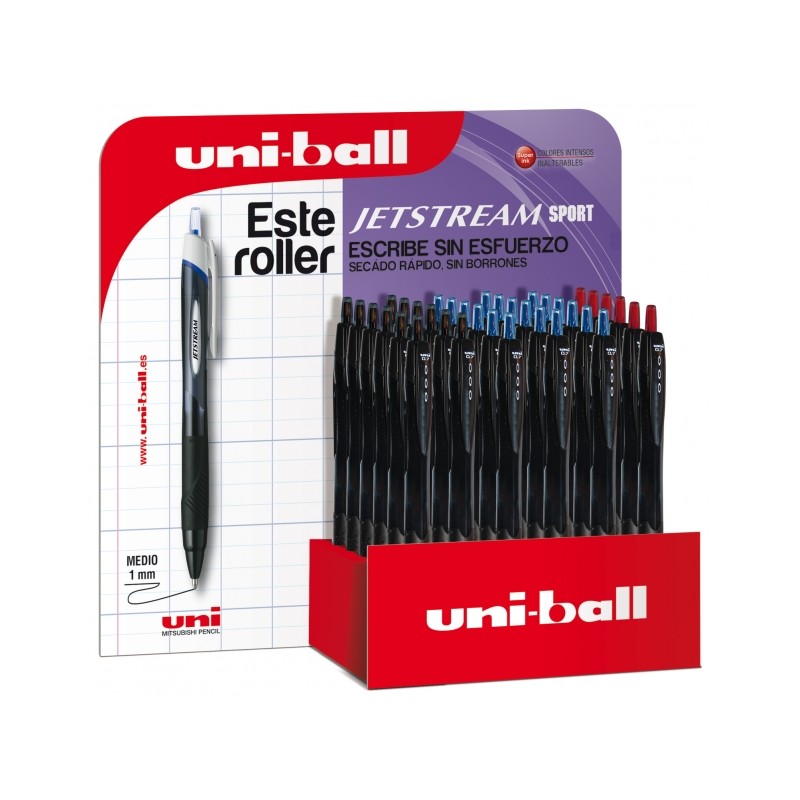 Uni-ball SXN-157 JetStream Sport Display di 36 penne a sfera retraibili - Punta a sfera 0.7 mm - Inchiostro a pigmenti r