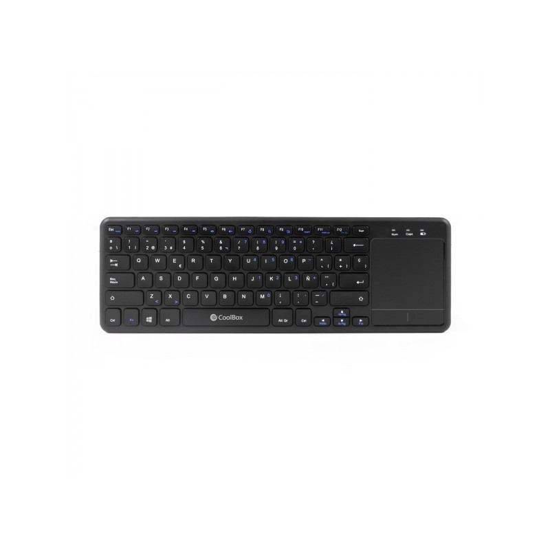 Coolbox TEW01-BK Tastiera touchpad senza fili - PC. TV - Nero